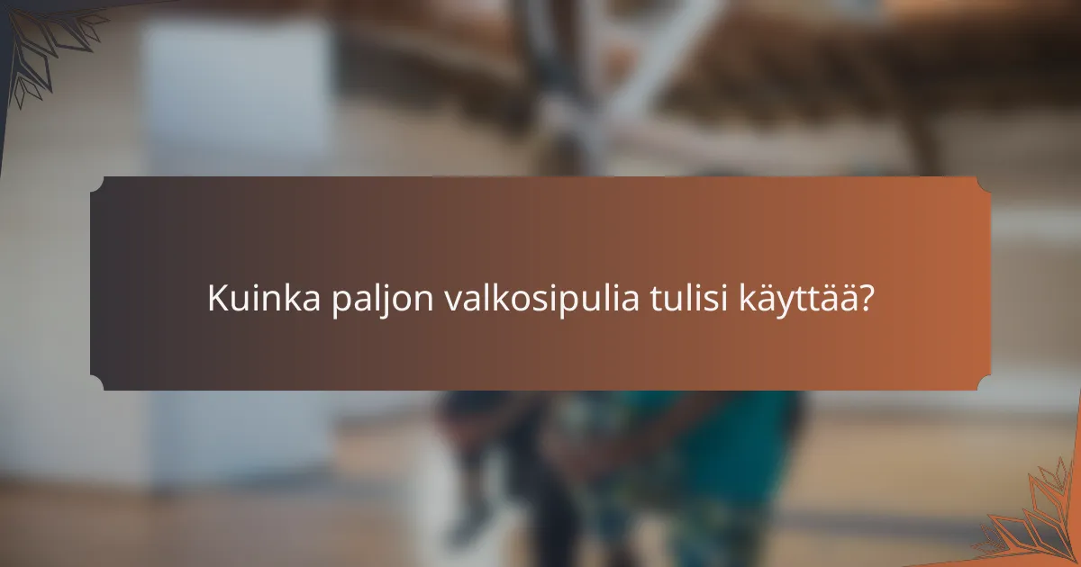 Kuinka paljon valkosipulia tulisi käyttää?