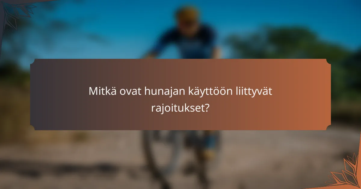 Mitkä ovat hunajan käyttöön liittyvät rajoitukset?